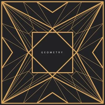 Geometric line frame Stock Illustration