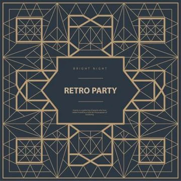 Geometric line frame Stock Illustration