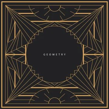 Geometric line frame Stock Illustration