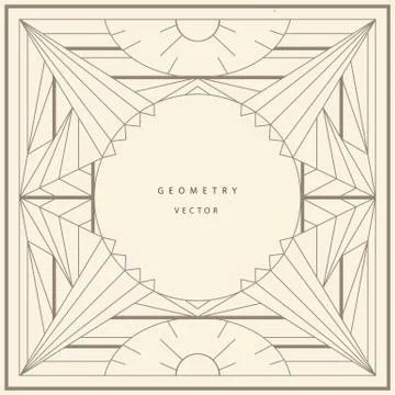 Geometric line frame Illustrazione stock