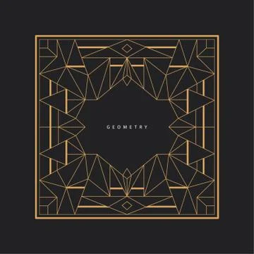 Geometric line frame Stock Illustration