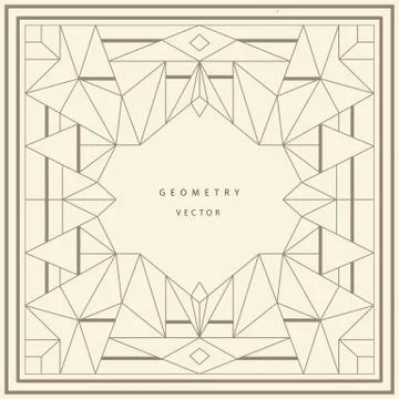 Geometric line frame Stock Illustration