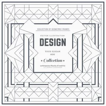 Geometric line frame Stock Illustration
