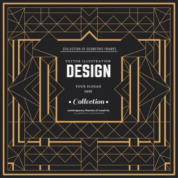 Geometric line frame Stock Illustration