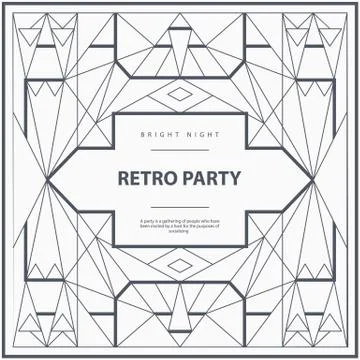 Geometric line frame Stock Illustration