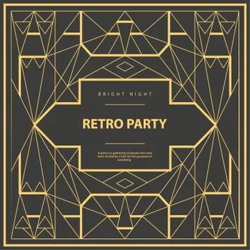 Geometric line frame Stock Illustration