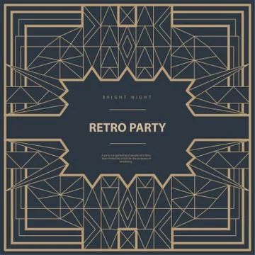 Geometric line frame Stock Illustration