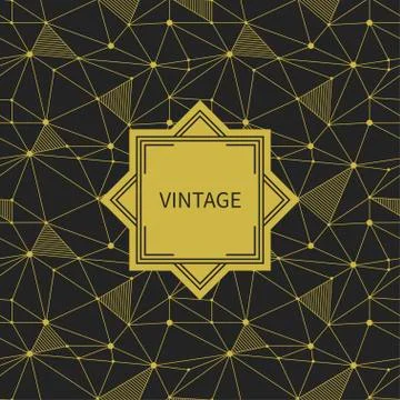 Geometric line hipster seamless pattern with triangle, circles. Reticulated Stock Illustration