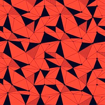 Geometric line hipster seamless pattern with triangle, dot. Reticulated abstr Stock Illustration