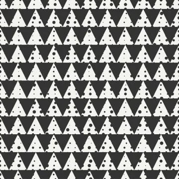 Geometric line monochrome abstract hipster seamless pattern with triangle Illustrazione stock