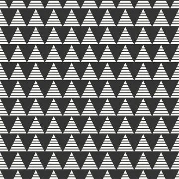 Geometric line monochrome abstract hipster seamless pattern with triangle Stockillustratie