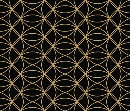 Geometric line ornament seamless pattern, modern minimalist style pattern bac Stock-Illustration