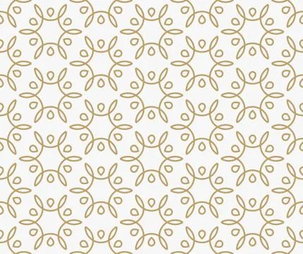 Geometric line ornament seamless pattern, modern minimalist style pattern bac Stock Illustration