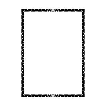Geometric line pattern rectangle frame vector illustration with seamless bo.. イラスト素材