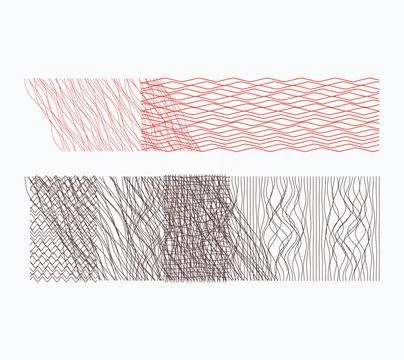 Geometric line patterns. Abstract background textures Stock Illustration