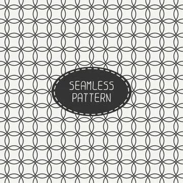 Geometric line seamless pattern with circle, round. Paper for scrapbook. Tiling Stock Illustration