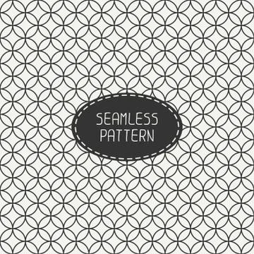 Geometric line seamless pattern with circle, round. Paper for scrapbook. Tiling Stock Illustration