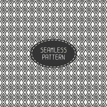 Geometric line seamless pattern with rhombus, square. Paper for scrapbook Stock Illustration