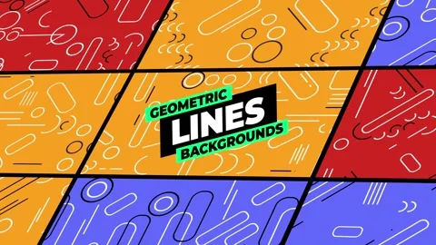 Geometric Lines Backgrounds After Effects stock