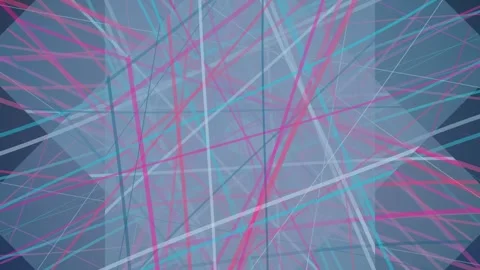 Geometric lines a complex network of intersecting blue and pink creates a sense Stock Footage 330529521