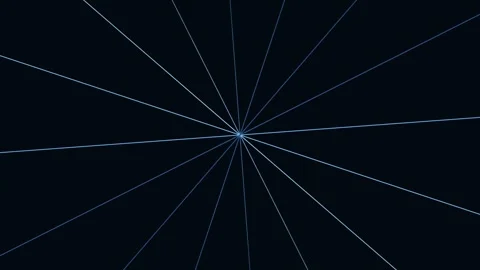 Geometric lines converge at a central point in dark background Stock Footage 336995030