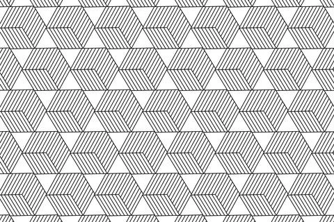 Geometric lines cube pattern Stockillustratie