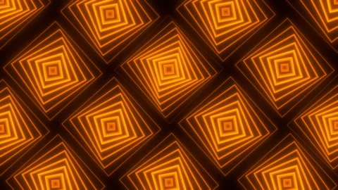 Geometric lines square orange rotating in 4k graphic background Stock Footage 266382625