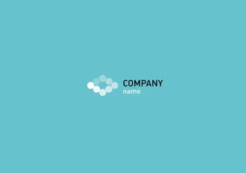 Geometric logo circles in the form of a rhombus with transparency Illustrazione stock
