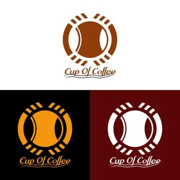 Geometric logo, coffee shop Stock Illustration