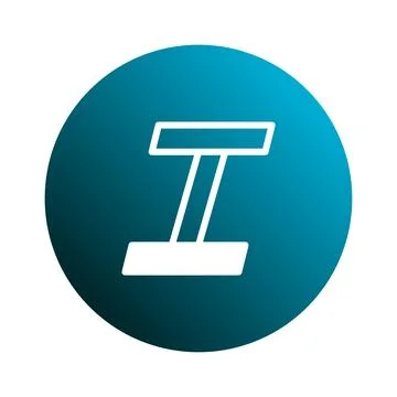 Geometric logo design featuring a stylized letter i on a gradient blue circ.. Stock Illustration