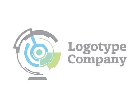 Geometric logo design template, abstract symbol Stock Illustration