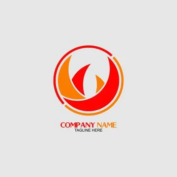 Geometric logo, fire symbol Stock Illustration