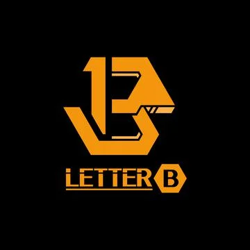 Geometric logo letter B, Stock Illustration