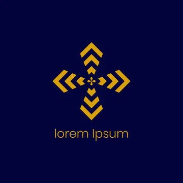 Geometric logo, simple unique and modern design Stock Illustration