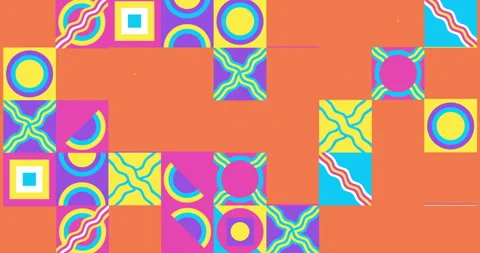 Geometric loop abstract background. Modern Animated Geometric pattern or Stock Footage 264791075