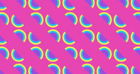 Geometric loop abstract background. Modern Animated Geometric pattern or Stock Footage 268356004