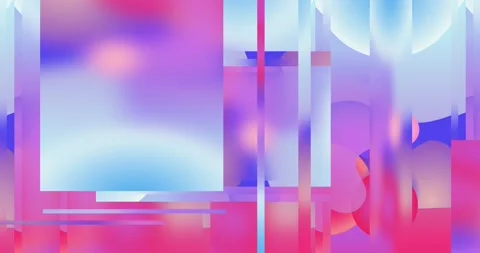 Geometric loop background with gradient and glass effect Stock Footage 219740429