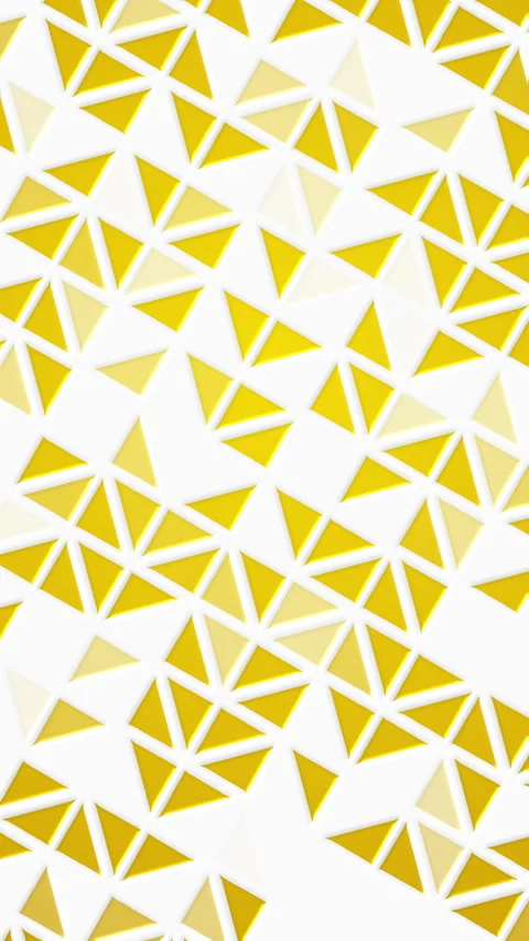 Geometric loop pattern. Yellow triangle repeat animation. Abstract graphic Stock Footage 280502665