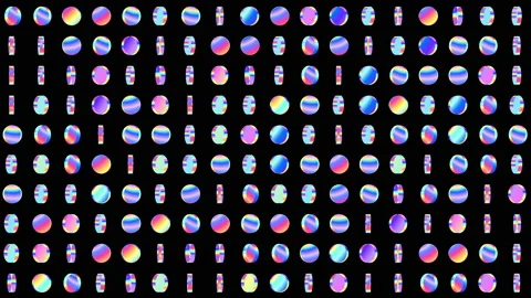 Geometric looped pattern for abstract disco background. Stock Footage 107550341