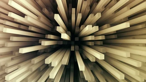 Geometric looping bacgkround, bird's eye camera explorating a stylized 3d shape 스톡 동영상 123739391