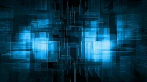 Geometric Looping Background in Blue Stock Footage 518358