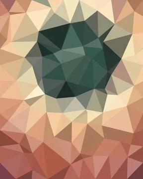 Geometric low-poly abstract background with a central teal polygon pattern,.. Stock-Illustration