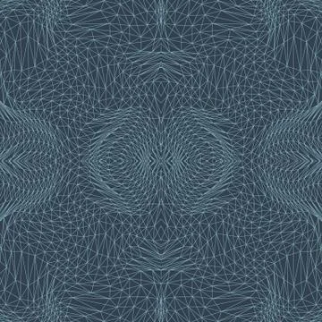 Geometric low poly linear seamless pattern Stock Illustration