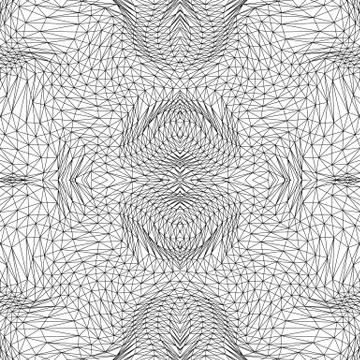 Geometric low poly linear seamless pattern Stock Illustration