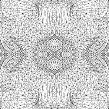 Geometric low poly linear seamless pattern Stock Illustration