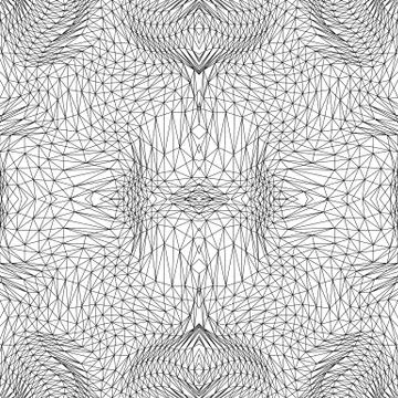 Geometric low poly linear seamless pattern Illustrazione stock