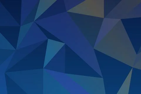Geometric low poly mosaic pattern in deep blue tones for professional prese.. Ilustração Stock
