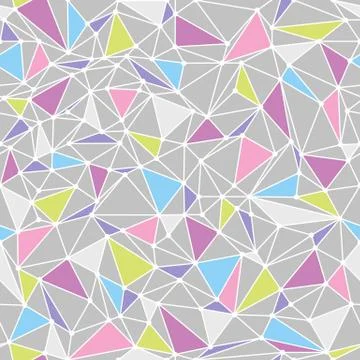 Geometric low poly triangle seamless pattern Stock Illustration