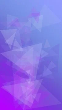 Geometric low-poly triangles in purple and blue create a soft futuristic ba.. Illustrazione stock