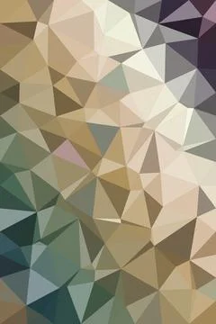 A geometric low-poly wall pattern made of angular facets in beige, gray, te.. 스톡 일러스트